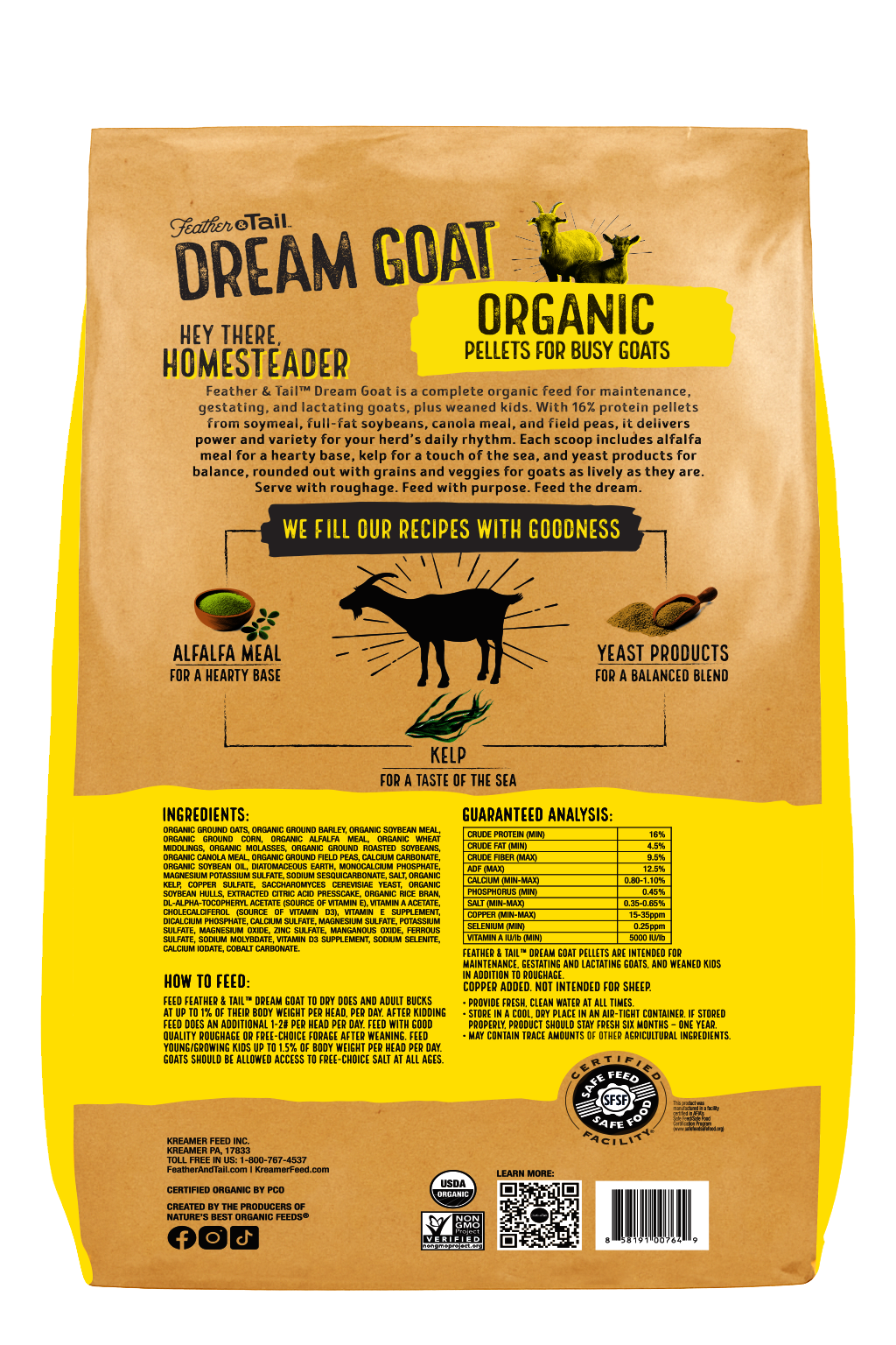 Feather & Tail™ Dream Goat Pellets